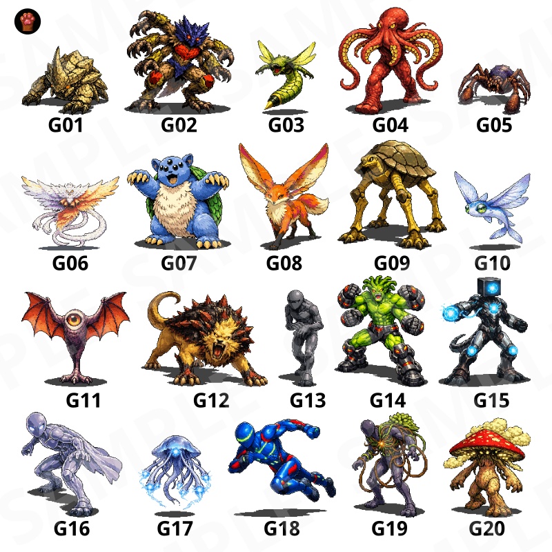 CP27-G01|SF 30点(透過PNG/商用OK) / Sci-Fi Entities x30 (PNG)