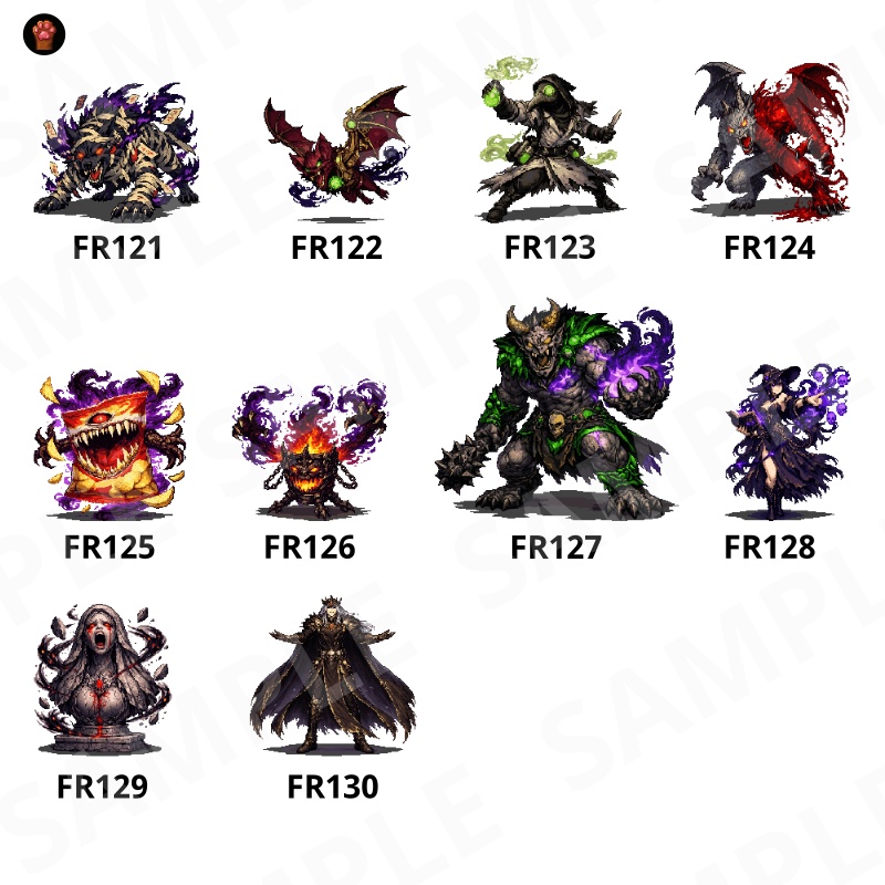 FR-13|無料お試し FR-13|ドット絵10点(透過PNG) FR-13 | Free Sample