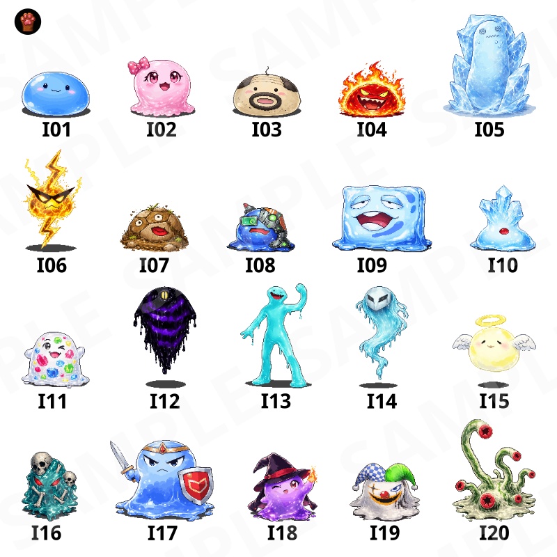 CP29-I01|Monster Focus 30点(透過PNG/商用OK) / Monster Focus x30 (PNG)