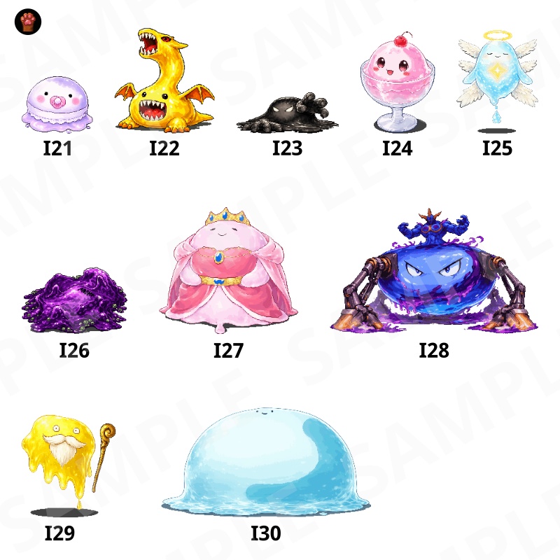 CP29-I01|Monster Focus 30点(透過PNG/商用OK) / Monster Focus x30 (PNG)