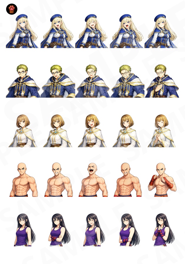 FG01|Face Graphics 50点(透過PNG/商用OK) / Face Graphics x50 (PNG)