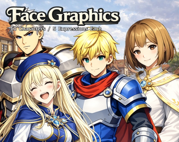 FG01｜Face Graphics 50点（透過PNG／商用OK） / Face Graphics x50 (PNG)