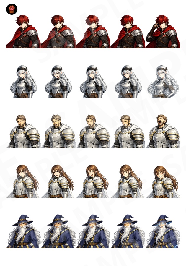 FG02|Face Graphics 50点(透過PNG/商用OK) / Face Graphics x50 (PNG)