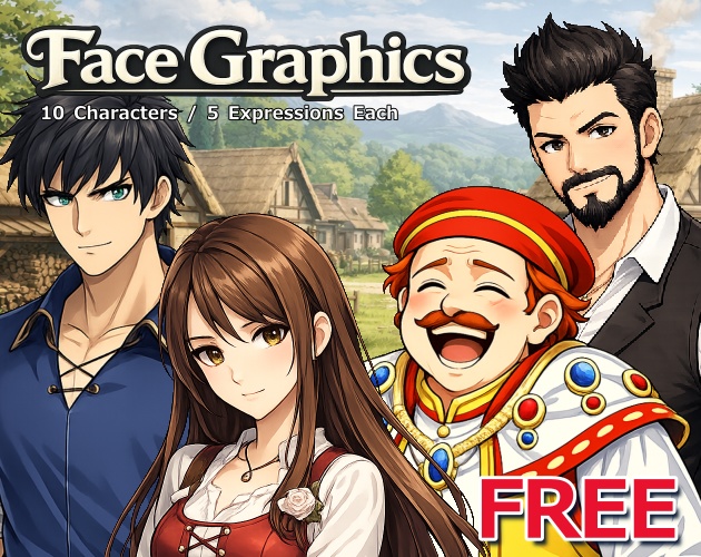 FR-14|無料お試し FR-14|顔グラフィック 50点(透過PNG) FR-14 | Free Sample