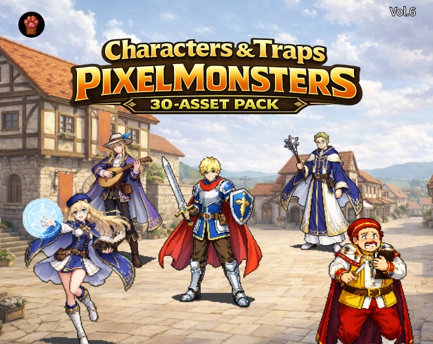 CP30-E151｜人物・罠30点（透過PNG／商用OK） / Characters & Traps x30 (PNG)