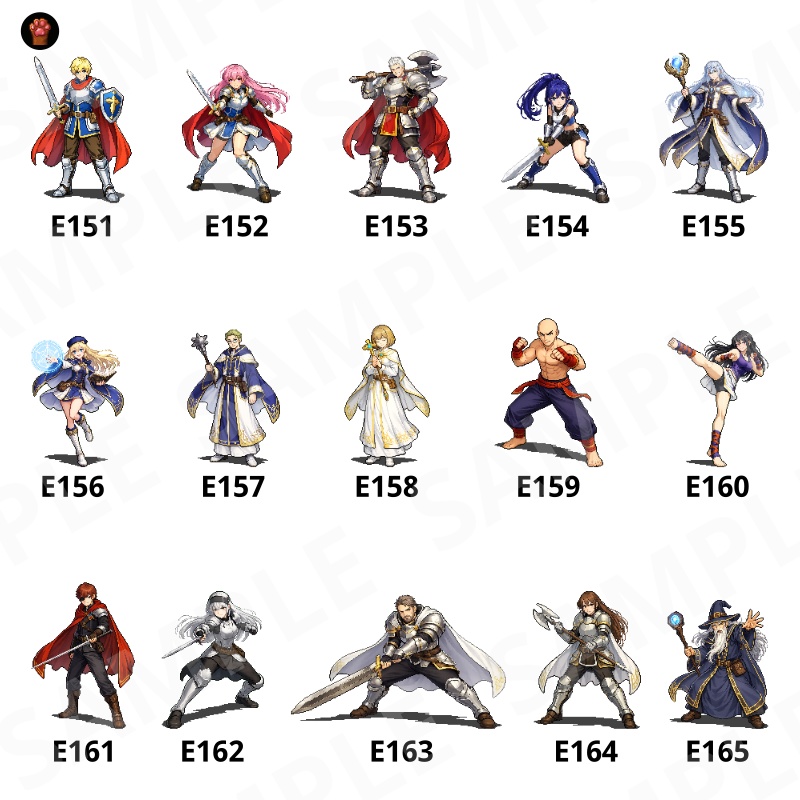 CP30-E151|人物・罠30点(透過PNG/商用OK) / Characters & Traps x30 (PNG)