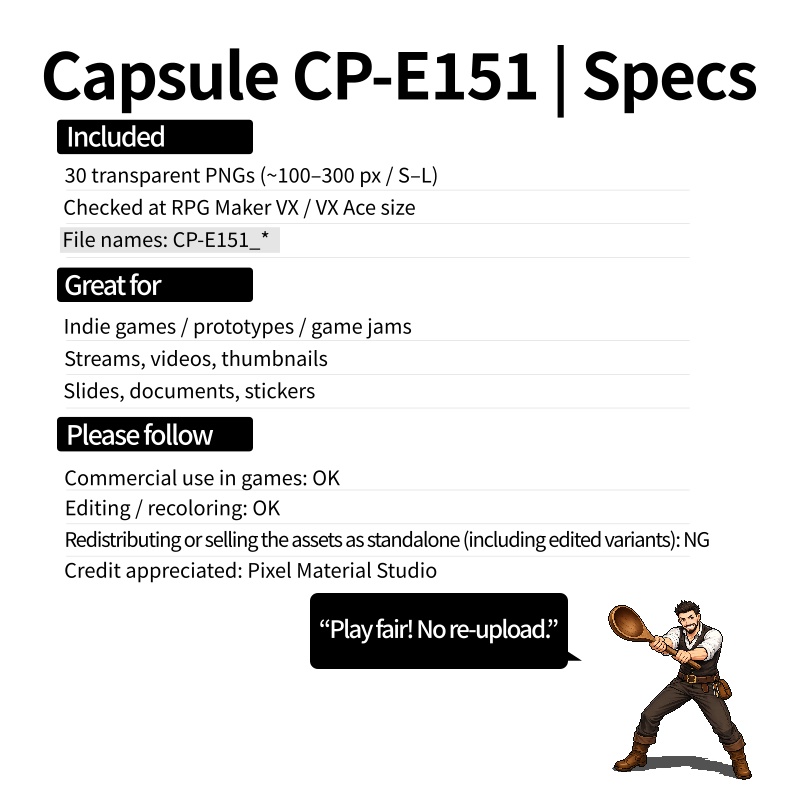 CP30-E151|人物・罠30点(透過PNG/商用OK) / Characters & Traps x30 (PNG)