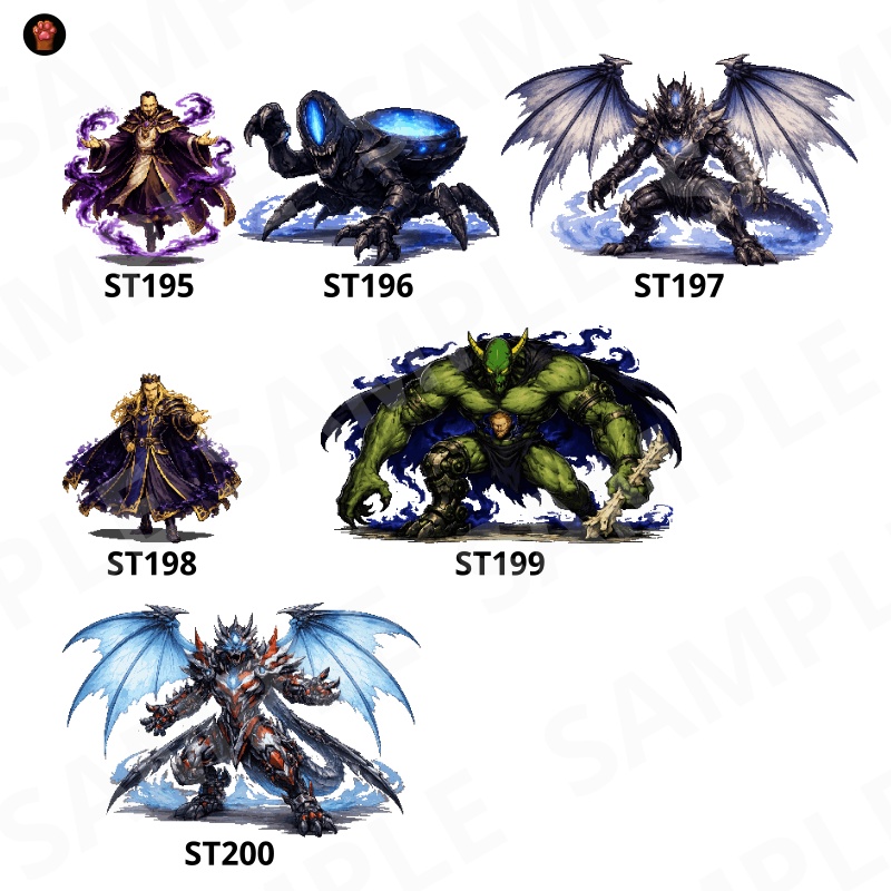 ST-04|RPG向けドット絵モンスター50体(透過PNG/商用OK) / Fantasy Pixel Monsters x50 (PNG, Commercial OK)