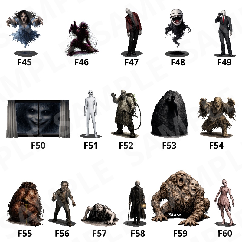 CP31-F31|ホラー30点(透過PNG/商用OK) / Horror & Nightmares x30 (PNG)