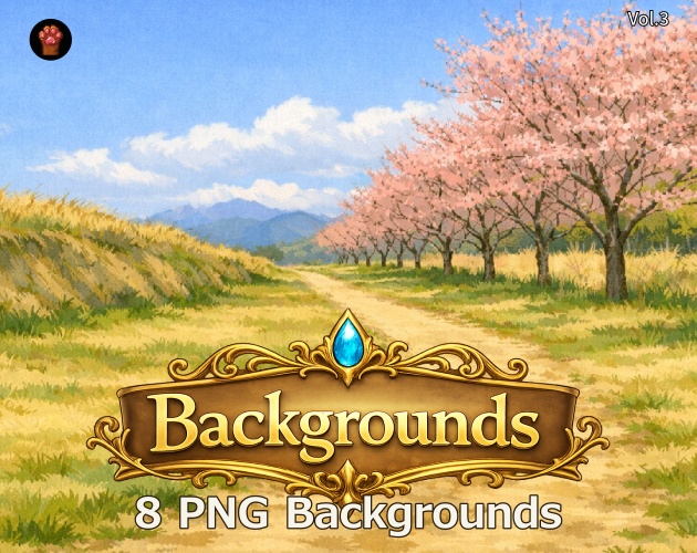 CS03|カットシーン背景 8点(PNG/商用OK) / Cutscene Backgrounds x8 (PNG)