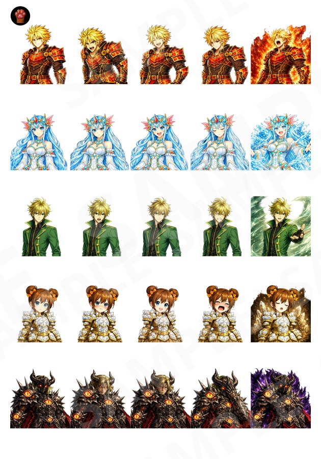 FG03|Face Graphics 50点(透過PNG/商用OK) / Face Graphics x50 (PNG)