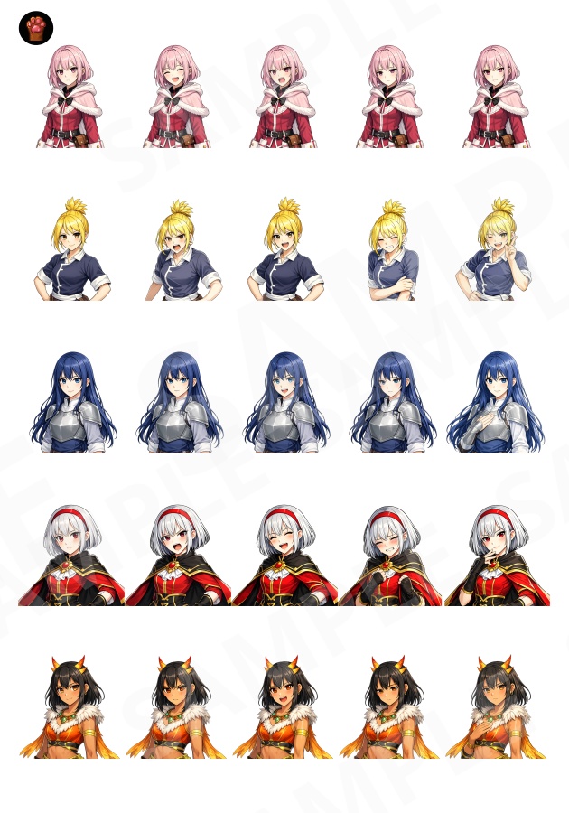 FG04|Face Graphics 50点(透過PNG/商用OK) / Face Graphics x50 (PNG)