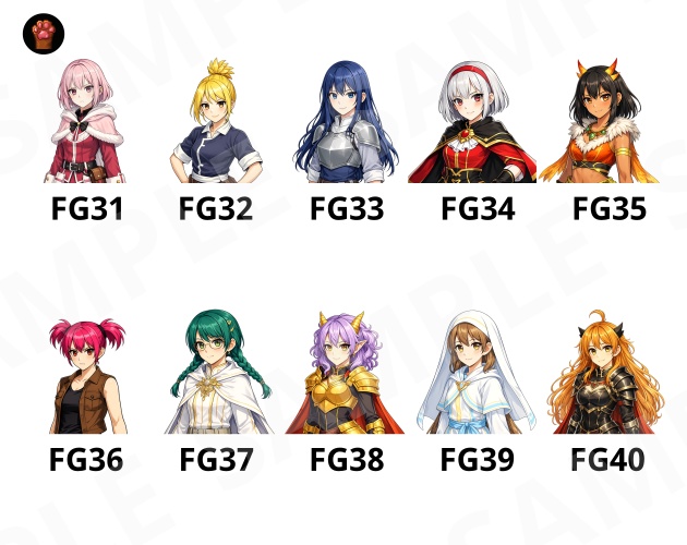 FG04|Face Graphics 50点(透過PNG/商用OK) / Face Graphics x50 (PNG)