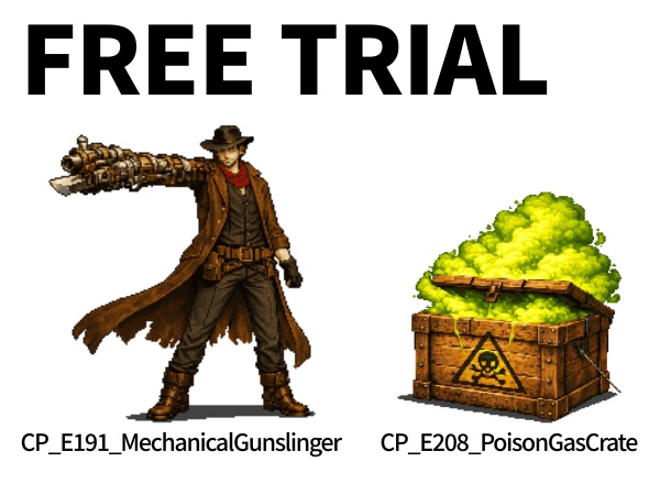 CP33-E181|人物・罠30点(透過PNG/商用OK) / Characters & Traps x30 (PNG)