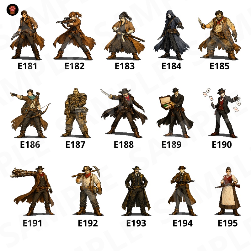 CP33-E181|人物・罠30点(透過PNG/商用OK) / Characters & Traps x30 (PNG)