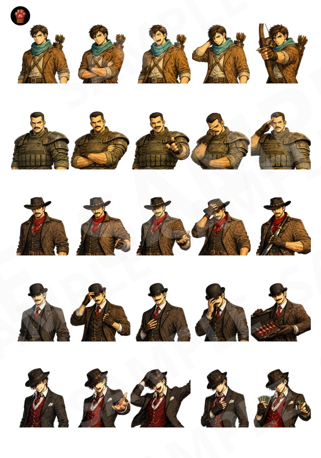 FG05|Face Graphics 50点(透過PNG/商用OK) / Face Graphics x50 (PNG)