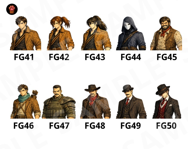 FG05|Face Graphics 50点(透過PNG/商用OK) / Face Graphics x50 (PNG)