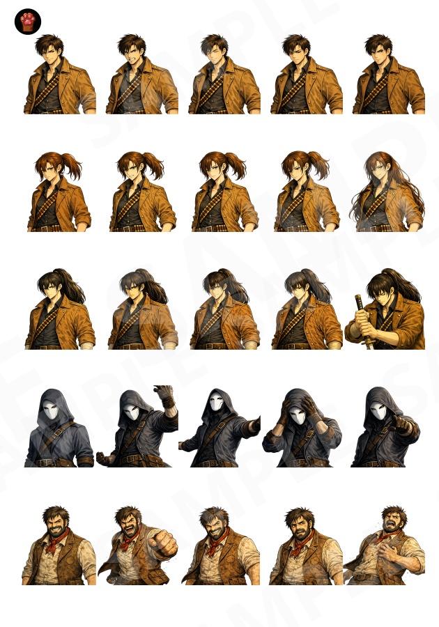 FG05|Face Graphics 50点(透過PNG/商用OK) / Face Graphics x50 (PNG)