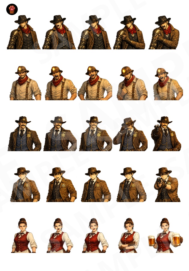 FG06|Face Graphics 50点(透過PNG/商用OK) / Face Graphics x50 (PNG)