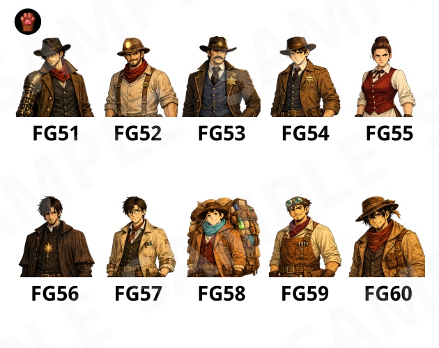 FG06|Face Graphics 50点(透過PNG/商用OK) / Face Graphics x50 (PNG)