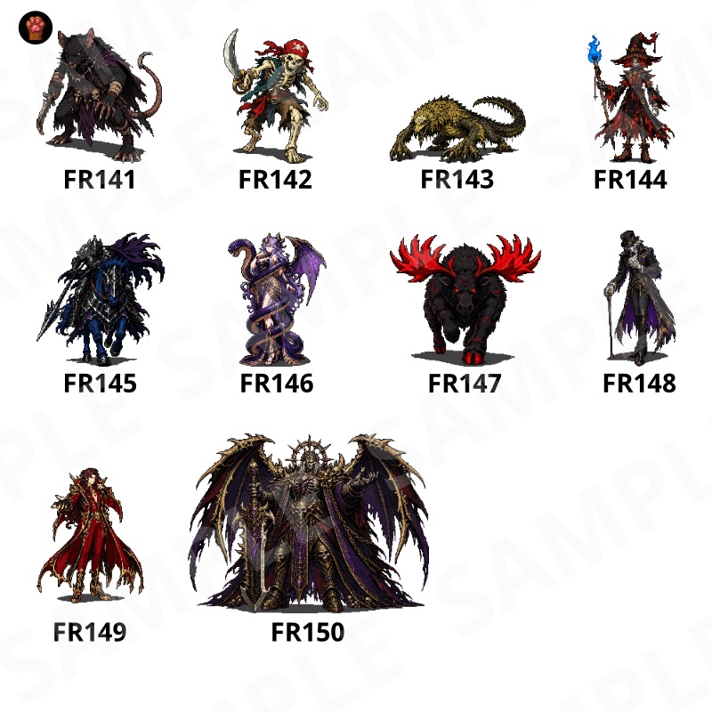 FR-15|無料お試し FR-15|ドット絵10点(透過PNG) FR-15 | Free Sample