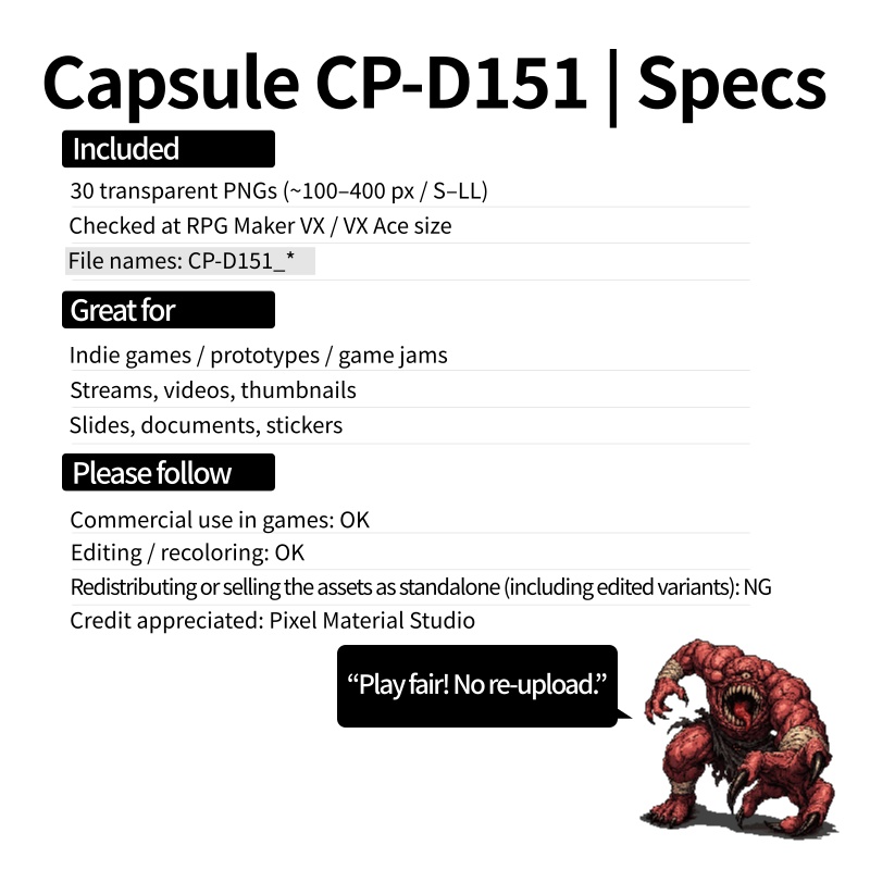 CP34-D151|神話モンスター30体(透過PNG/商用OK) / Mythology Monsters x30 (PNG)