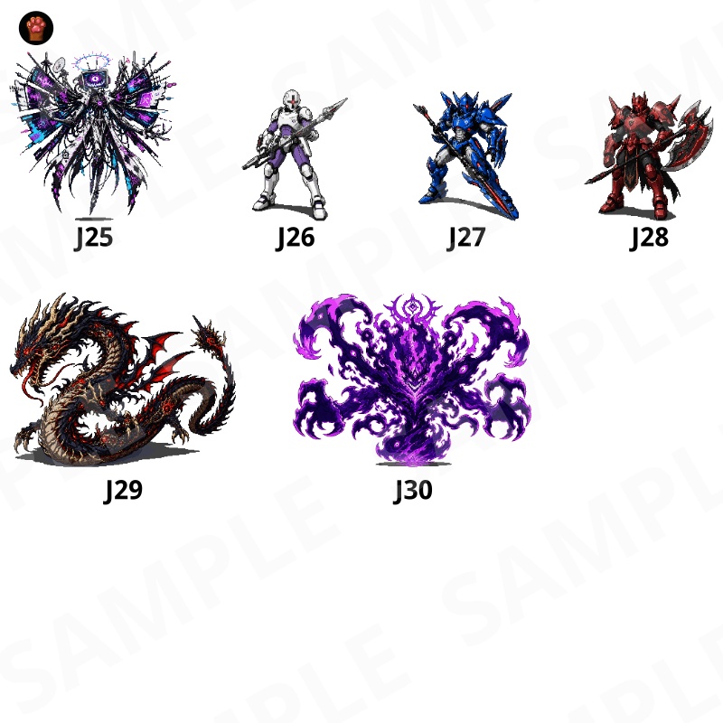 CP35-J01|ヴィラン・悪役キャラ30体(透過PNG/商用OK) / Villains x30 (PNG)
