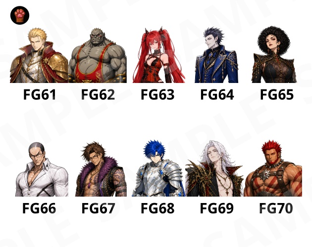 FG07|Face Graphics 50点(透過PNG/商用OK) / Face Graphics x50 (PNG)