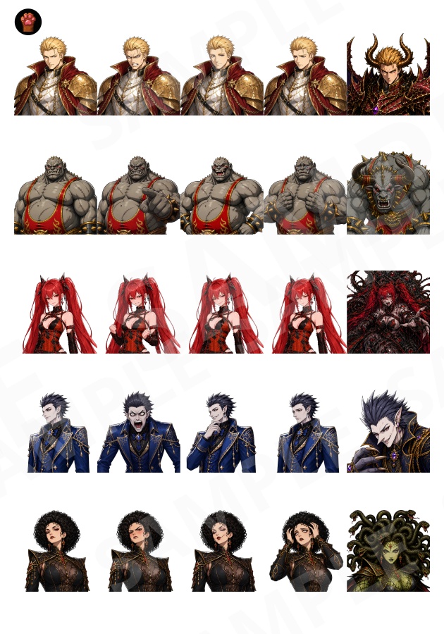 FG07|Face Graphics 50点(透過PNG/商用OK) / Face Graphics x50 (PNG)