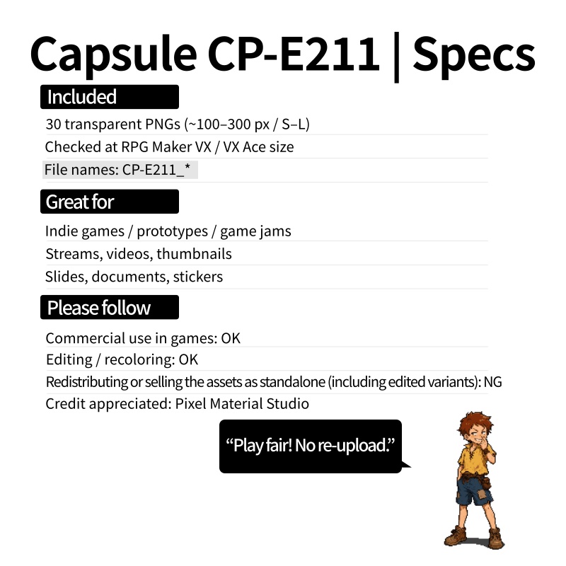 CP36-E211|人物・罠30点(透過PNG/商用OK) / Characters & Traps x30 (PNG)