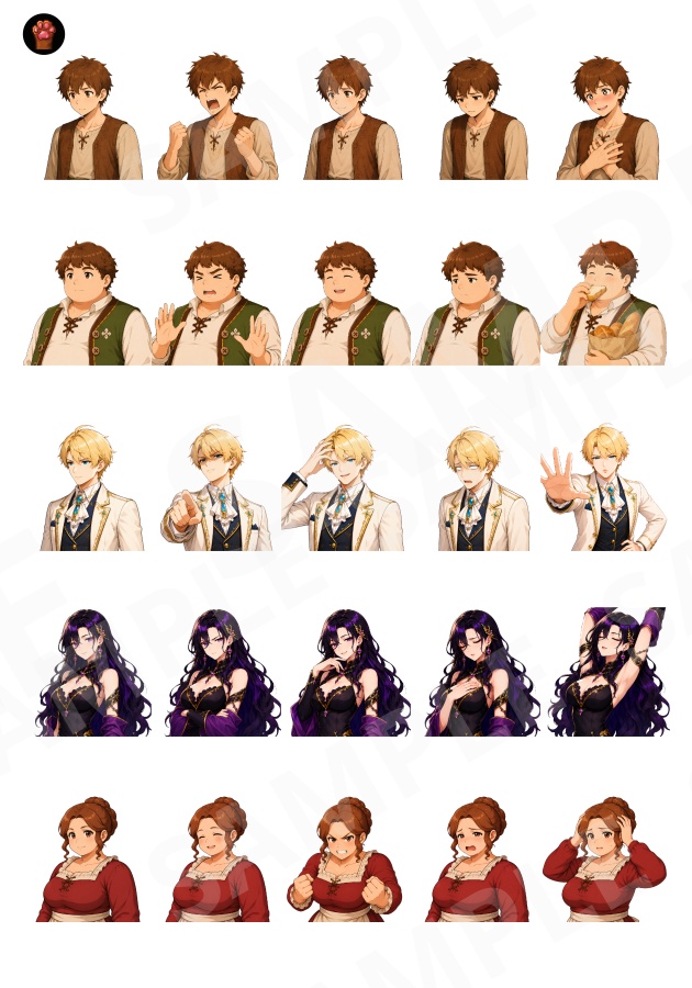 FG08|Face Graphics 50点(透過PNG/商用OK) / Face Graphics x50 (PNG)