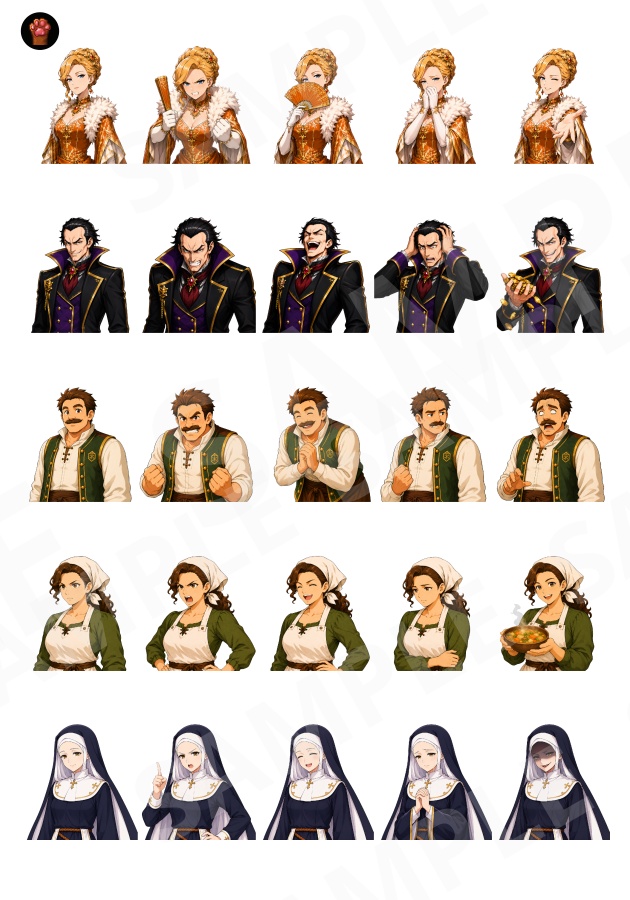 FG08|Face Graphics 50点(透過PNG/商用OK) / Face Graphics x50 (PNG)
