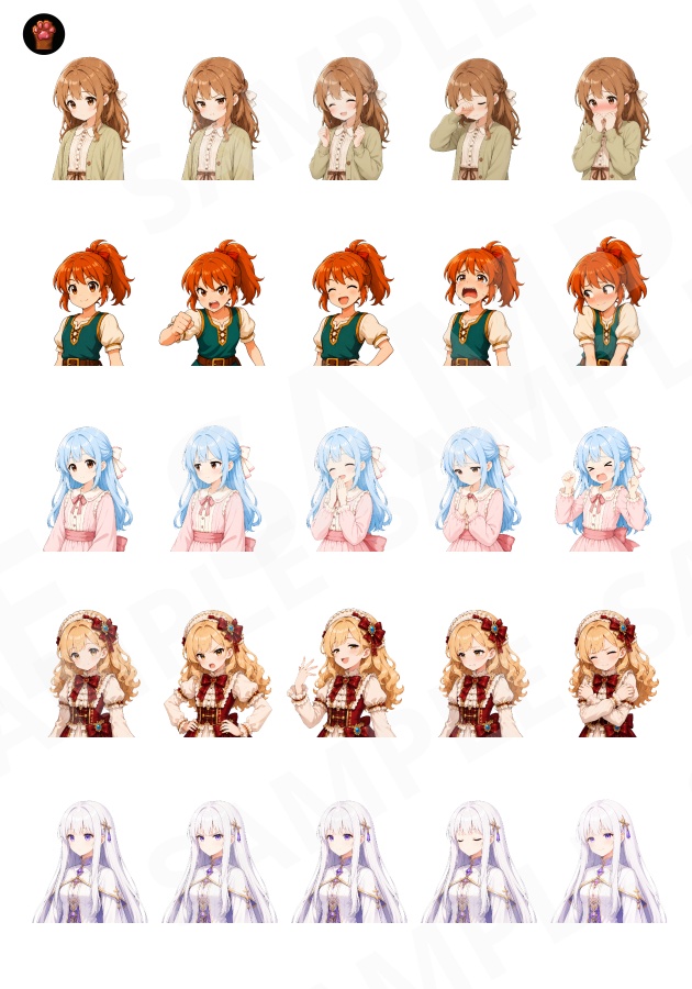 FG09|Face Graphics 50点(透過PNG/商用OK) / Face Graphics x50 (PNG)