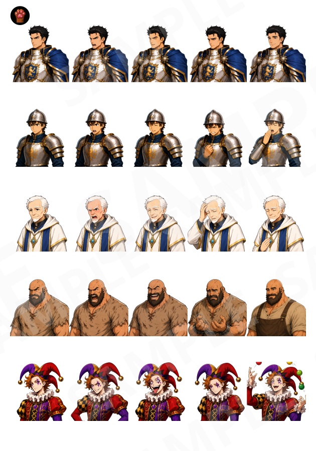 FG10|Face Graphics 50点(透過PNG/商用OK) / Face Graphics x50 (PNG)