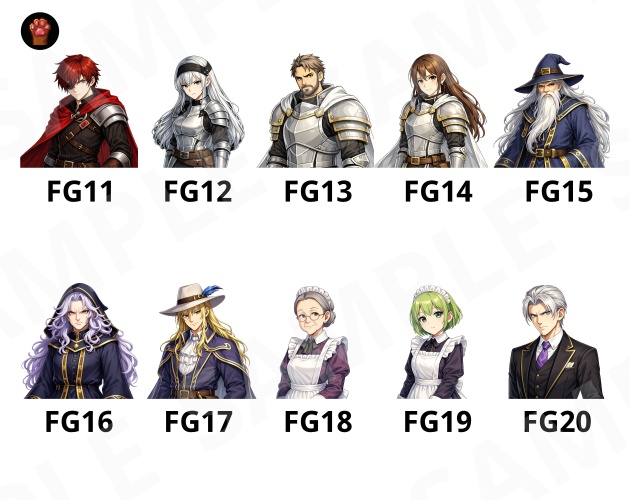 FB01|FG01〜FG10 まとめ買いセット|顔グラ500点(透過PNG) / FG01–FG10 | Bundle Pack | 500 Face Graphics (PNG)