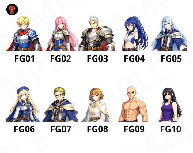 FB01|FG01〜FG10 まとめ買いセット|顔グラ500点(透過PNG) / FG01–FG10 | Bundle Pack | 500 Face Graphics (PNG)
