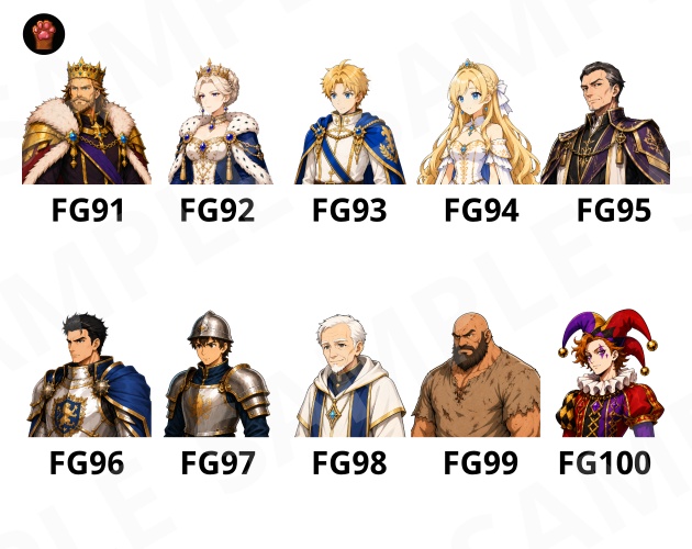 FB01|FG01〜FG10 まとめ買いセット|顔グラ500点(透過PNG) / FG01–FG10 | Bundle Pack | 500 Face Graphics (PNG)