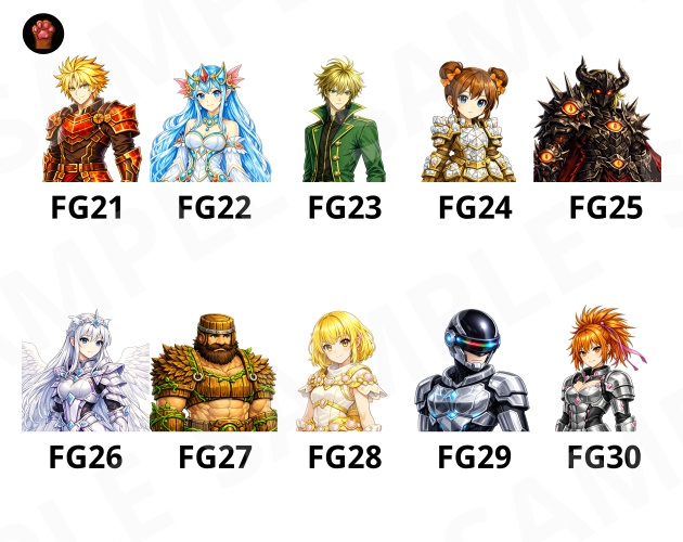 FB01|FG01〜FG10 まとめ買いセット|顔グラ500点(透過PNG) / FG01–FG10 | Bundle Pack | 500 Face Graphics (PNG)