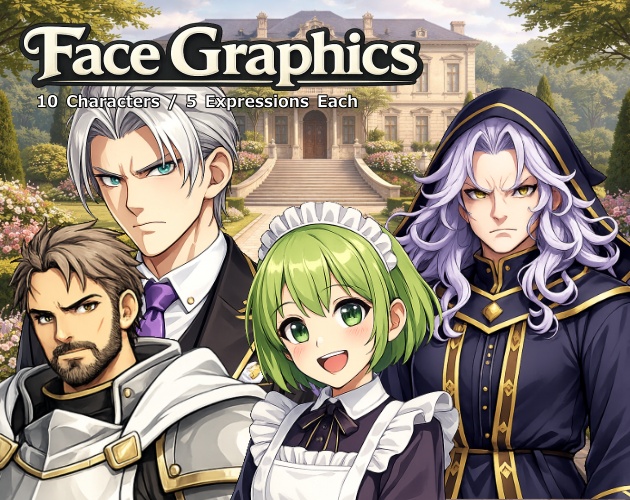 FB01|FG01〜FG10 まとめ買いセット|顔グラ500点(透過PNG) / FG01–FG10 | Bundle Pack | 500 Face Graphics (PNG)