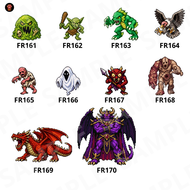 FR-17|無料お試し FR-17|ドット絵10点(透過PNG) FR-17 | Free Sample