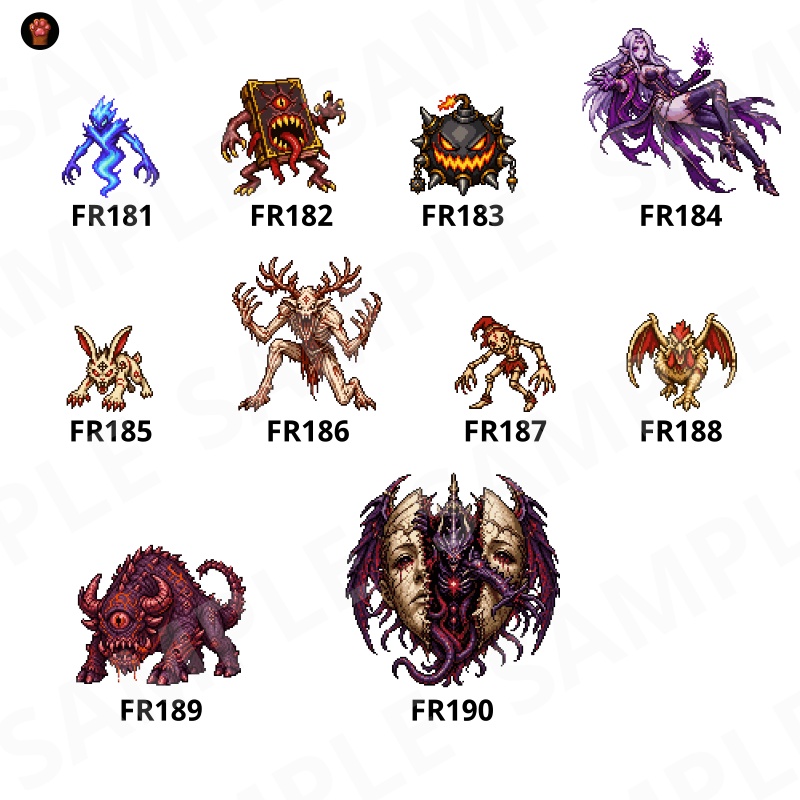 FR-19|無料お試し FR-19|ドット絵10点(透過PNG) FR-19 | Free Sample