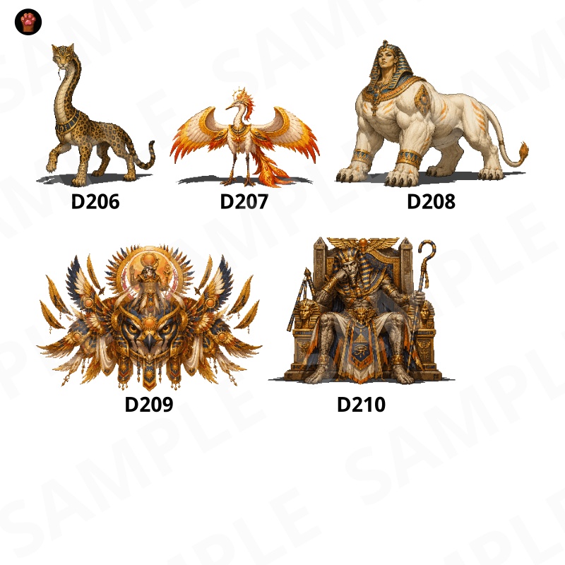 CP39-D181|神話モンスター30体(透過PNG/商用OK) / Mythology Monsters x30 (PNG)
