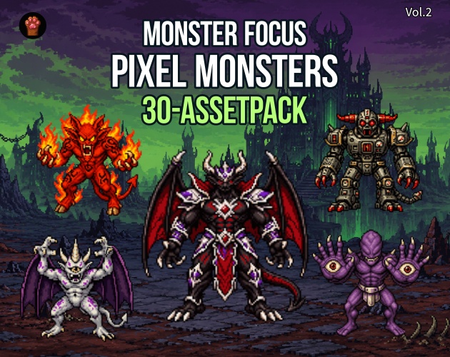 CP40-I31｜Monster Focus 30点（透過PNG／商用OK） / Monster Focus x30 (PNG)