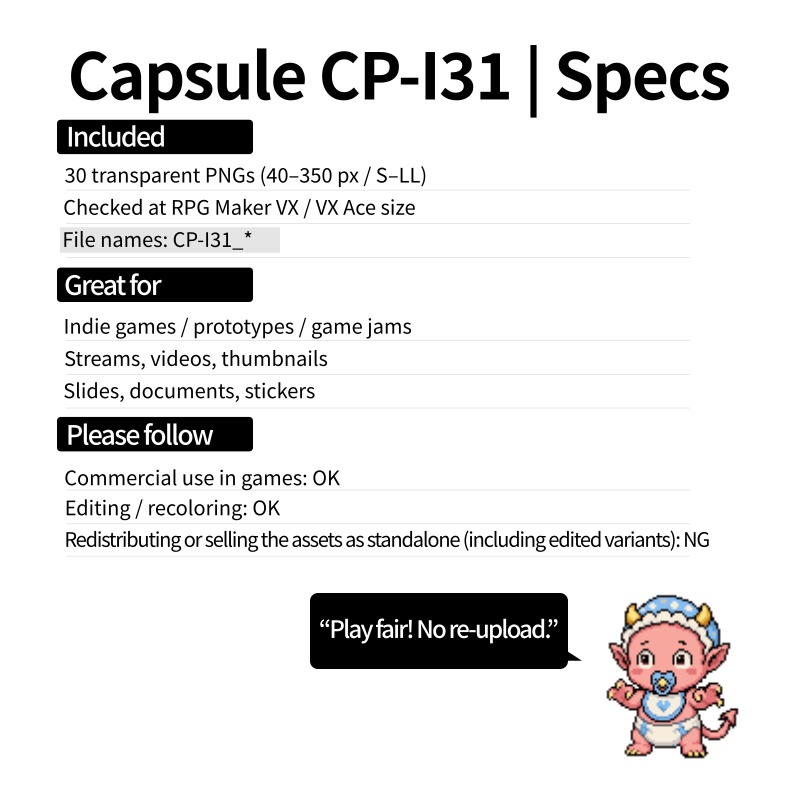 CP40-I31|Monster Focus 30点(透過PNG/商用OK) / Monster Focus x30 (PNG)