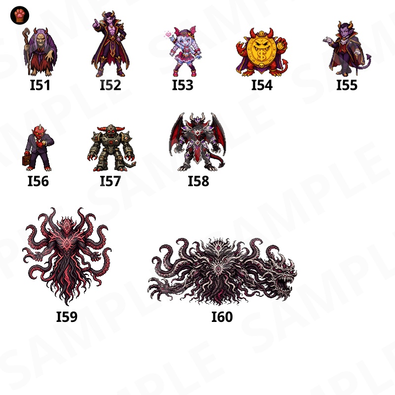 CP40-I31|Monster Focus 30点(透過PNG/商用OK) / Monster Focus x30 (PNG)