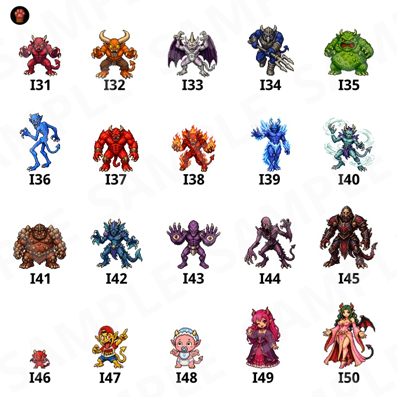 CP40-I31|Monster Focus 30点(透過PNG/商用OK) / Monster Focus x30 (PNG)