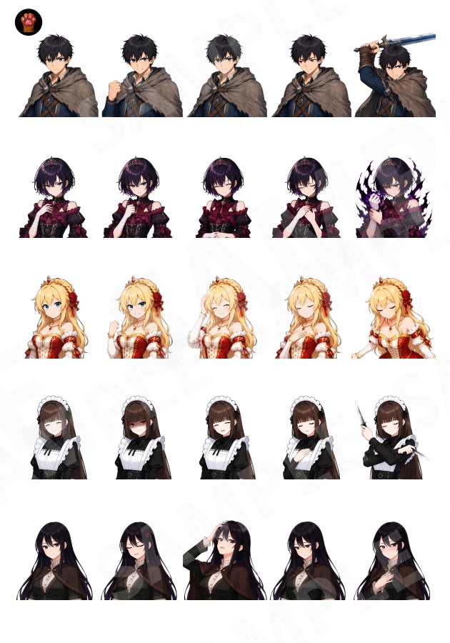 FGEX03|Face Graphics EX 50点(透過PNG/商用OK) / Face Graphics EX x50 (PNG)