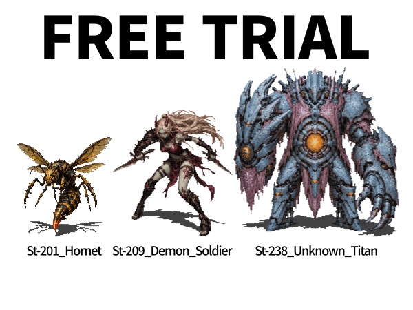 ST-05|RPG向けドット絵モンスター50体(透過PNG/商用OK) / Fantasy Pixel Monsters x50 (PNG, Commercial OK)