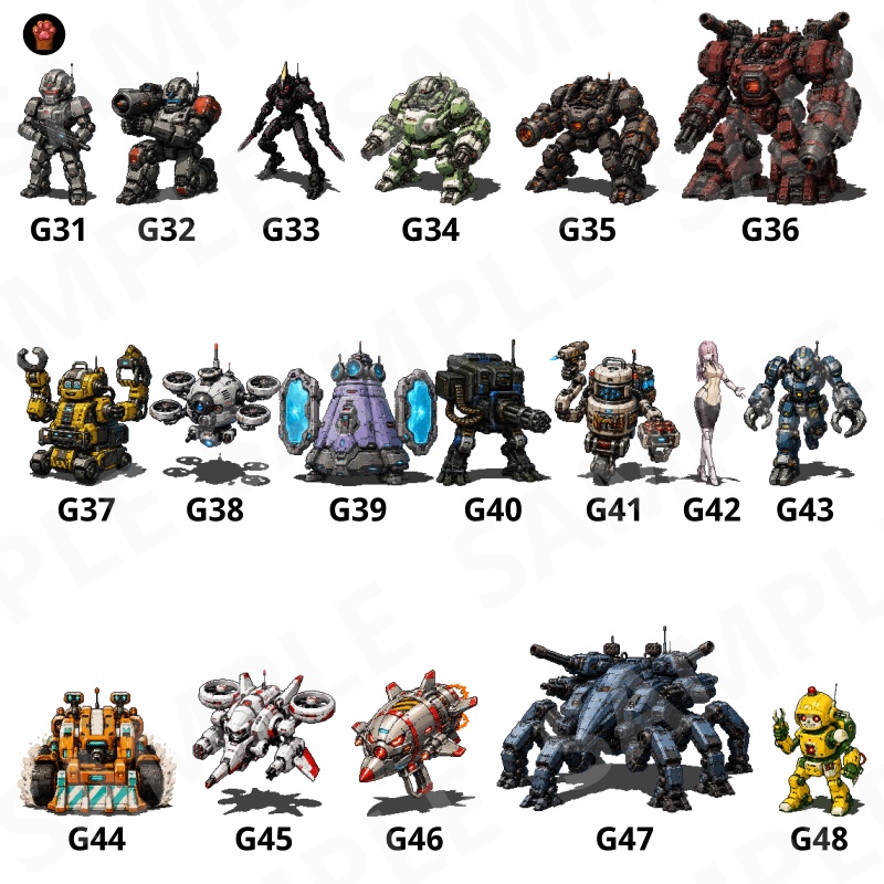 CP42-G31|SF 30点(透過PNG/商用OK) / Sci-Fi Entities x30 (PNG)