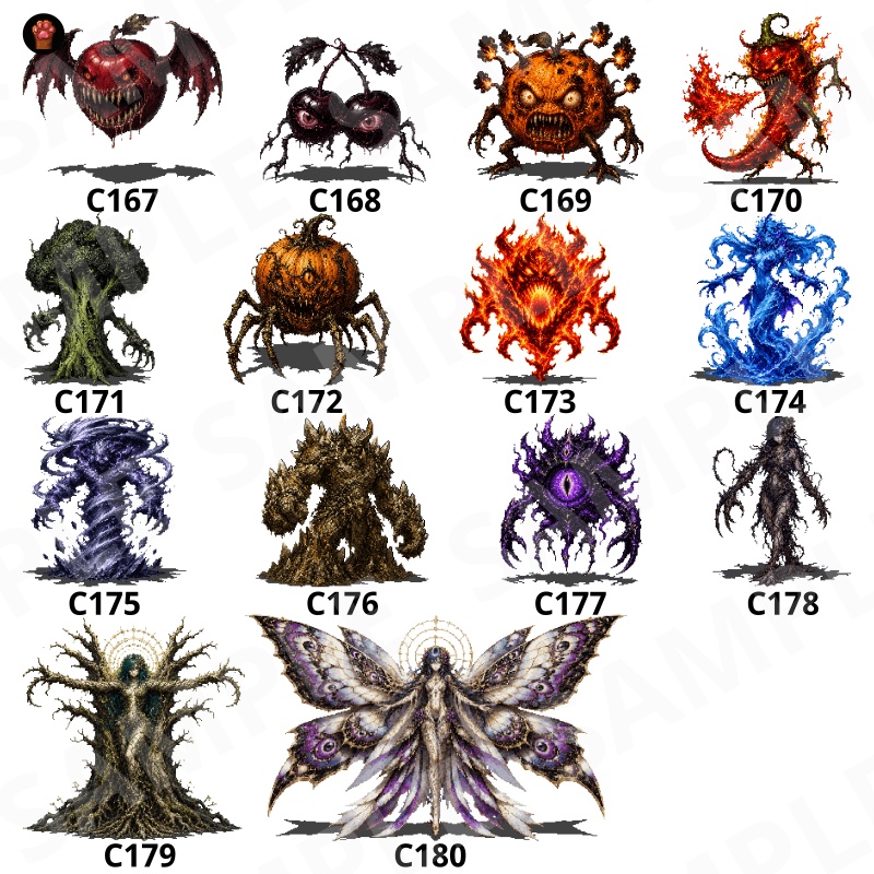 CP43-C151|昆虫・自然30体(透過PNG/商用OK) / Insects & Nature x30 (PNG)